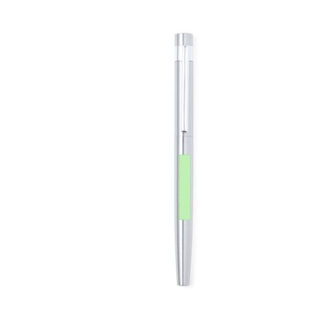 Set de Stylo et Roller Éco-responsable Personnalisé Kaylax Couleurs : argenté Matières : acier inoxydable recyclé cadeau affaire