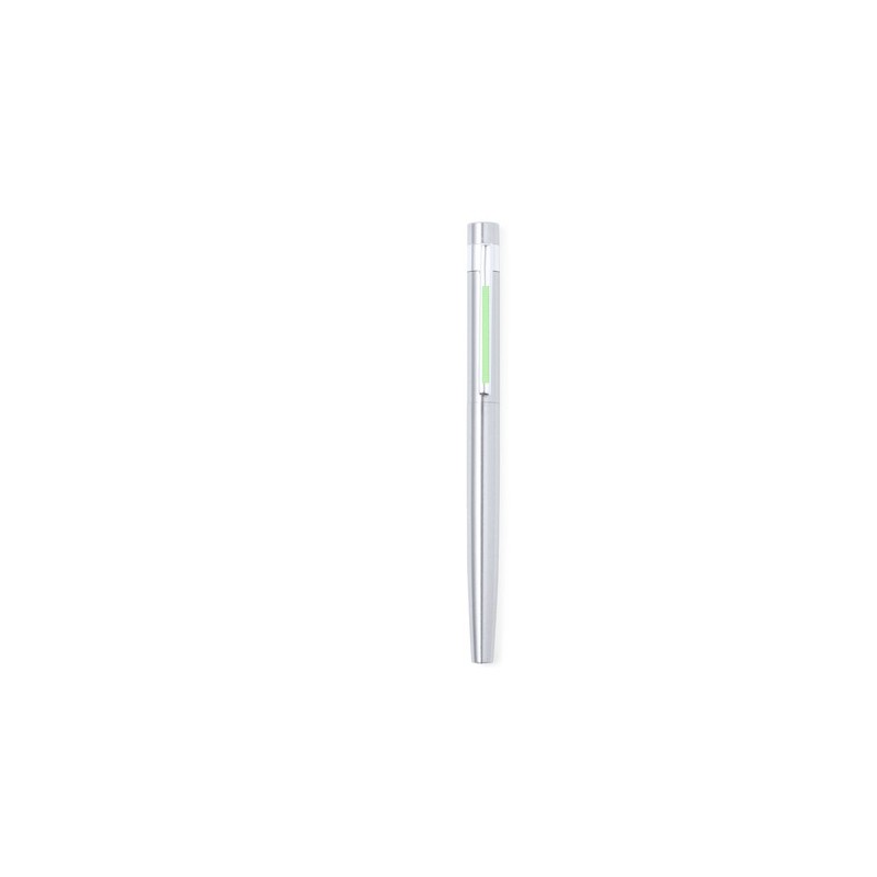 Set de Stylo et Roller Éco-responsable Personnalisé Kaylax Couleurs : argenté Matières : acier inoxydable recyclé objet promo pe