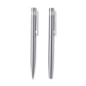 Set de Stylo et Roller Éco-responsable Personnalisé Kaylax Couleurs : argenté Matières : acier inoxydable recyclé personnalisabl
