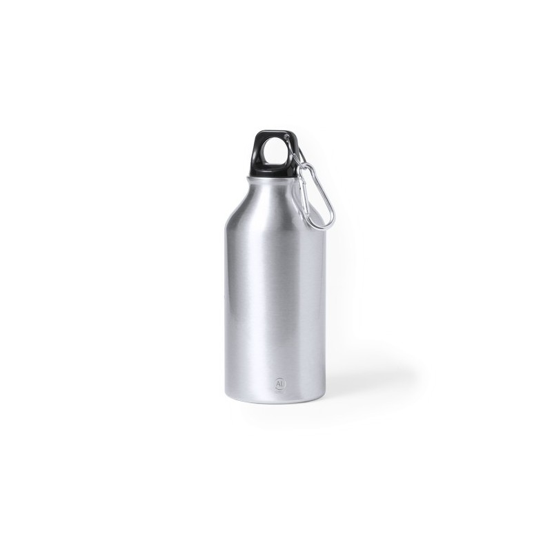 Bidon Éco-responsable Personnalisable Gourde Seirex Matières : aluminium recyclé  Couleurs : noir goodies personnalisé en stock