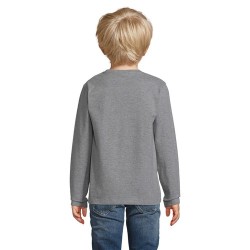 T-shirt Éco-responsable et Confortable 190g pour Enfant - IMPERIAL LSL Taille textile : 3XL Couleurs : gris chiné goodies public