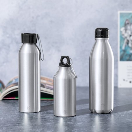 Bidon Éco-responsable Personnalisable Gourde Seirex Matières : aluminium recyclé  Couleurs : blanc impression logo haute qualité