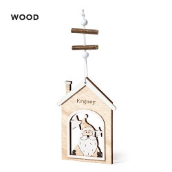 Ornement de Noël Personnalisé Élegant Roman Matières : bois Couleurs : blanc 2