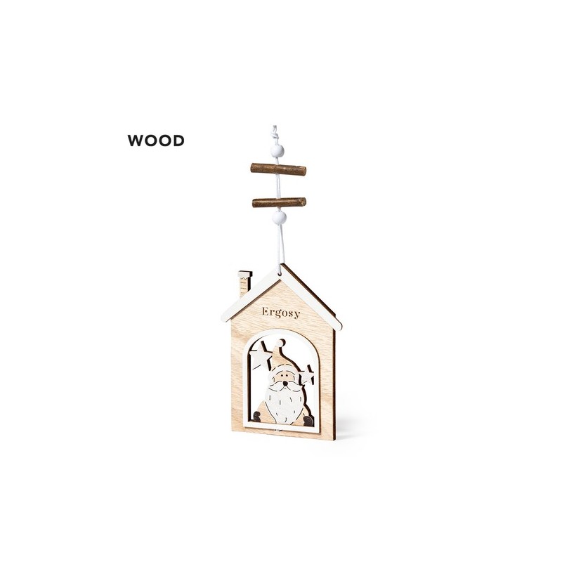 Ornement Noël Roman en Bois Naturel