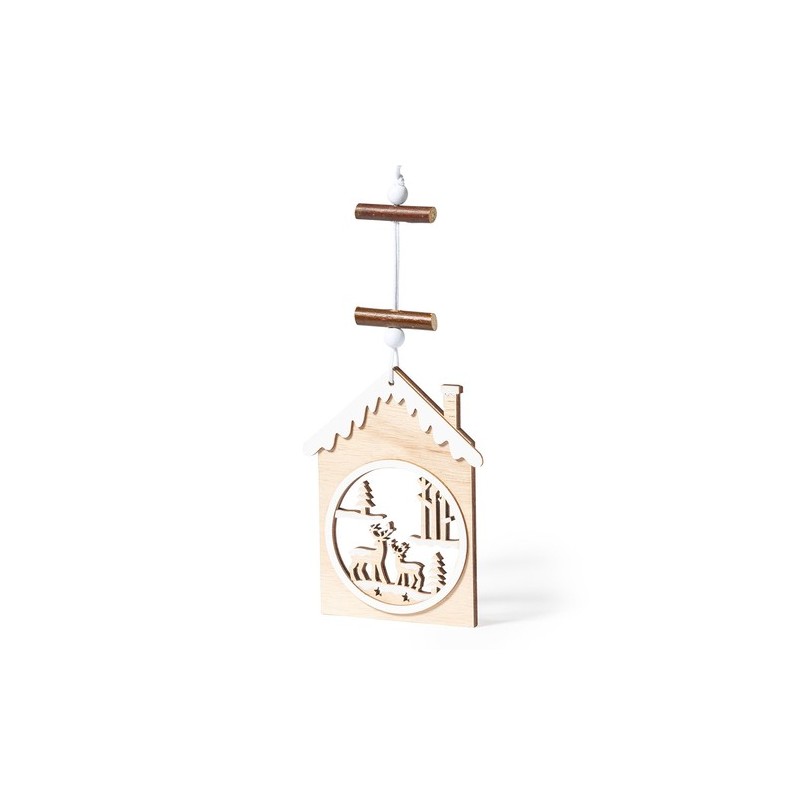 Ornement Noël Roman en Bois Naturel