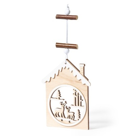 Ornement de Noël Personnalisé Élegant Roman Matières : bois Couleurs : blanc impression haute définition