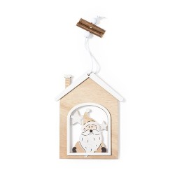 Ornement de Noël Personnalisé Élegant Roman Matières : bois Couleurs : blanc 2
