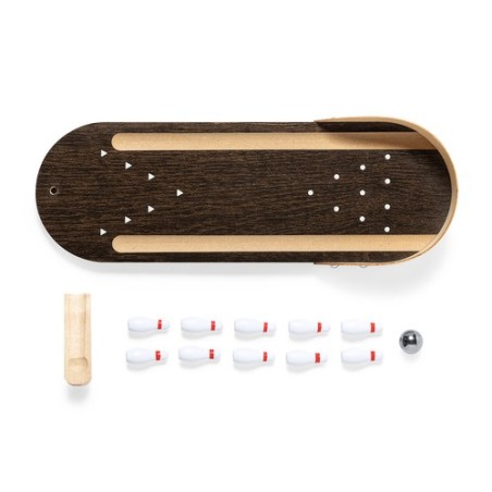 Mini-Jeu Bowling Personnalisé Strike Matières : bois personnalisable avec votre logo