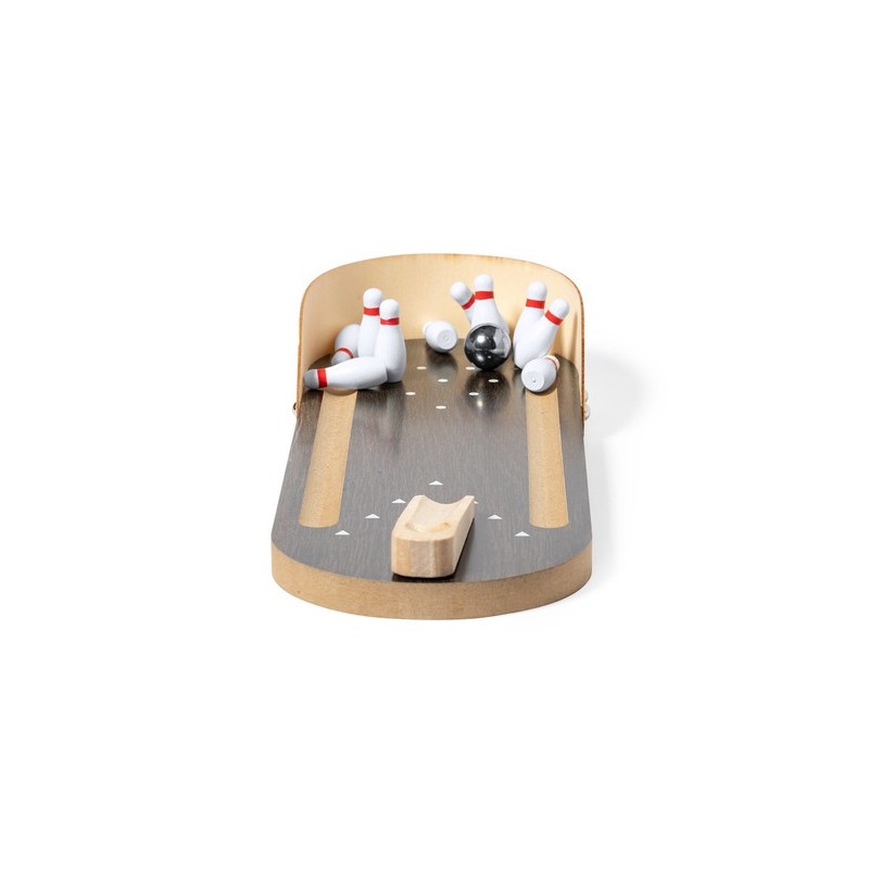 Mini-Jeu Bowling Personnalisé Strike Matières : bois goodies publicitaire événementiel
