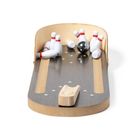 Mini-Jeu Bowling Personnalisé Strike Matières : bois goodies publicitaire événementiel