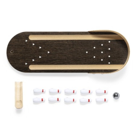 Mini-Jeu Bowling Personnalisé Strike Matières : bois objet promotionnel éco-responsable