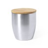 Gobelet Isotherme Éco-responsable Personnalisé en Verre Thermique Zasel Matières : bambou personnalisable avec votre logo