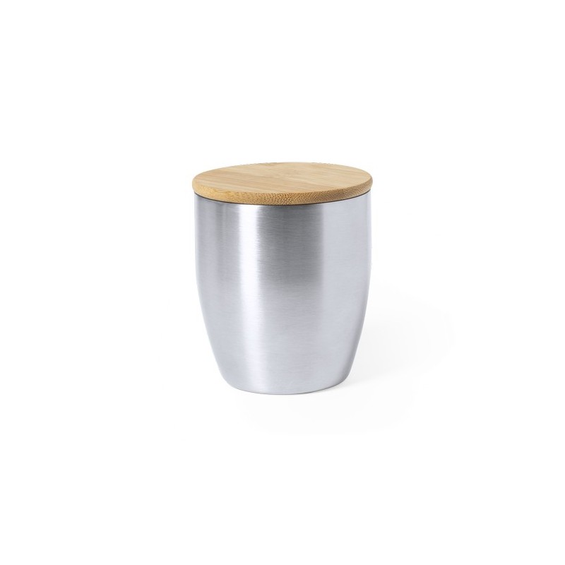 Gobelet Isotherme Éco-responsable Personnalisé en Verre Thermique Zasel Matières : bambou cadeau collaborateur premium