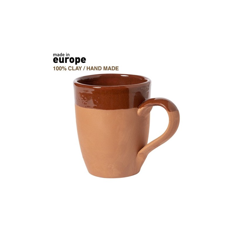 Mug Éco-responsable Personnalisé Pas Cher - Lixus Couleurs : marron Matières : argile marquage laser ultra précis