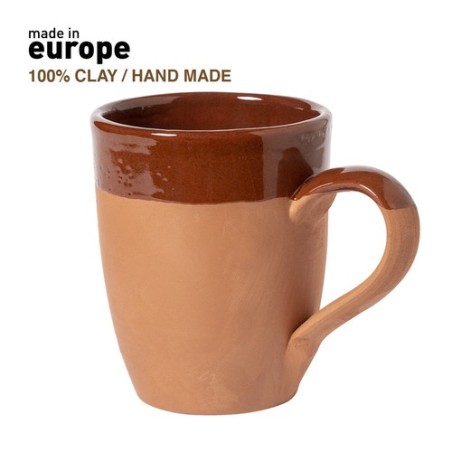 Mug Éco-responsable Personnalisé Pas Cher - Lixus Couleurs : marron Matières : argile marquage laser ultra précis