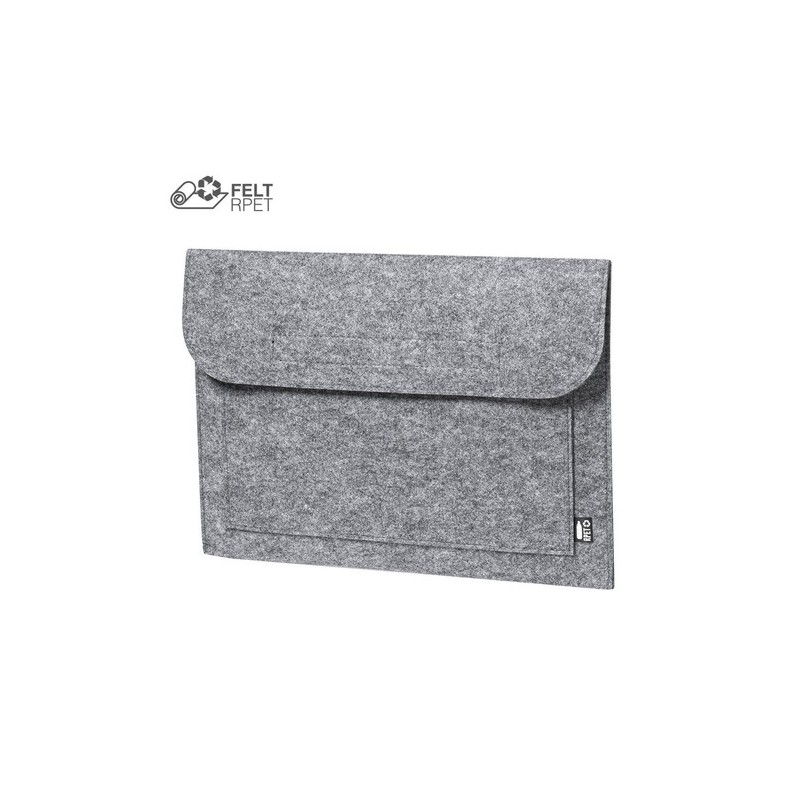 Housse Éco-responsable Personnalisée pour Ordinateur Portable Novac pas cher Matières : PET recyclé Couleurs : gris personnalisa