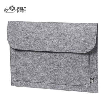 Housse Éco-responsable Personnalisée pour Ordinateur Portable Novac pas cher Matières : PET recyclé Couleurs : gris personnalisa
