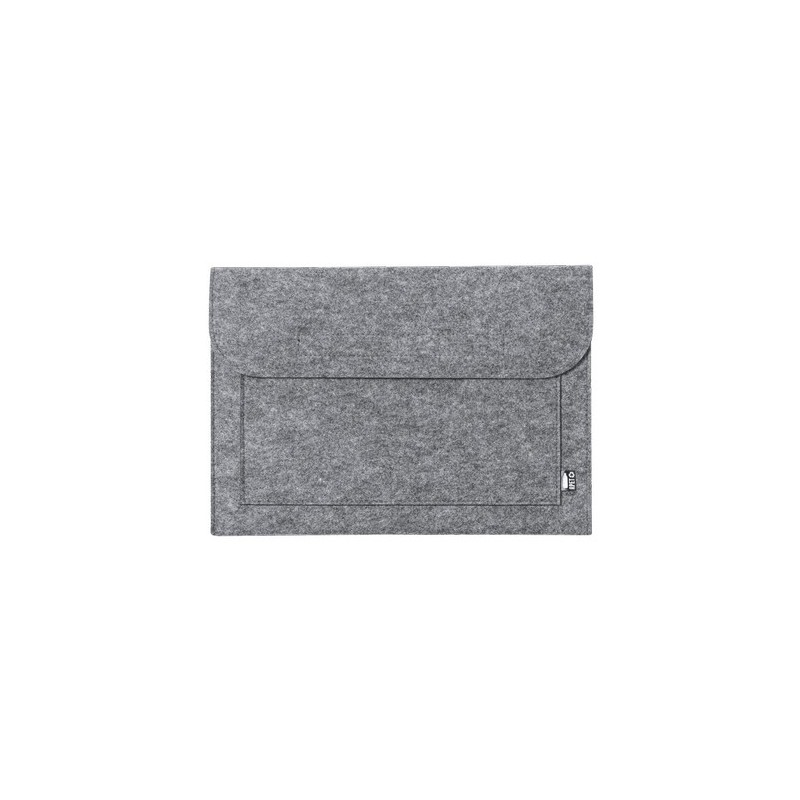 Housse Éco-responsable Personnalisée pour Ordinateur Portable Novac pas cher Matières : PET recyclé Couleurs : gris marquage las