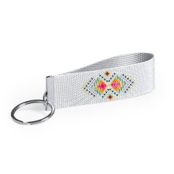 Porte-Clés Personnalisé Publicitaire Tofin Matières : polyester Couleurs : bleu objet promotionnel éco-responsable 2