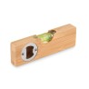 Niveau à bulle et décapsuleur personnalisé pratique SPIREN Matières : bambou Couleurs : bois