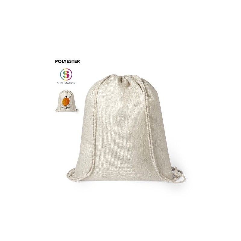Sac à Dos Éco-responsable et Pratique Sublimation Lizcom Matières : polyester Couleurs : naturel personnalisable avec votre logo