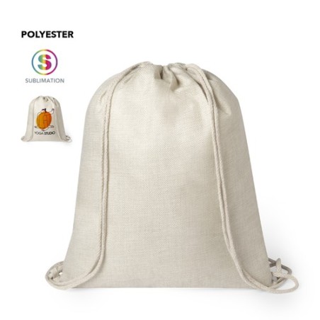 Sac à Dos Éco-responsable et Pratique Sublimation Lizcom Matières : polyester Couleurs : naturel personnalisable avec votre logo