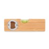 Niveau à bulle et décapsuleur personnalisé pratique SPIREN Matières : bambou Couleurs : bois personnalisable avec votre logo