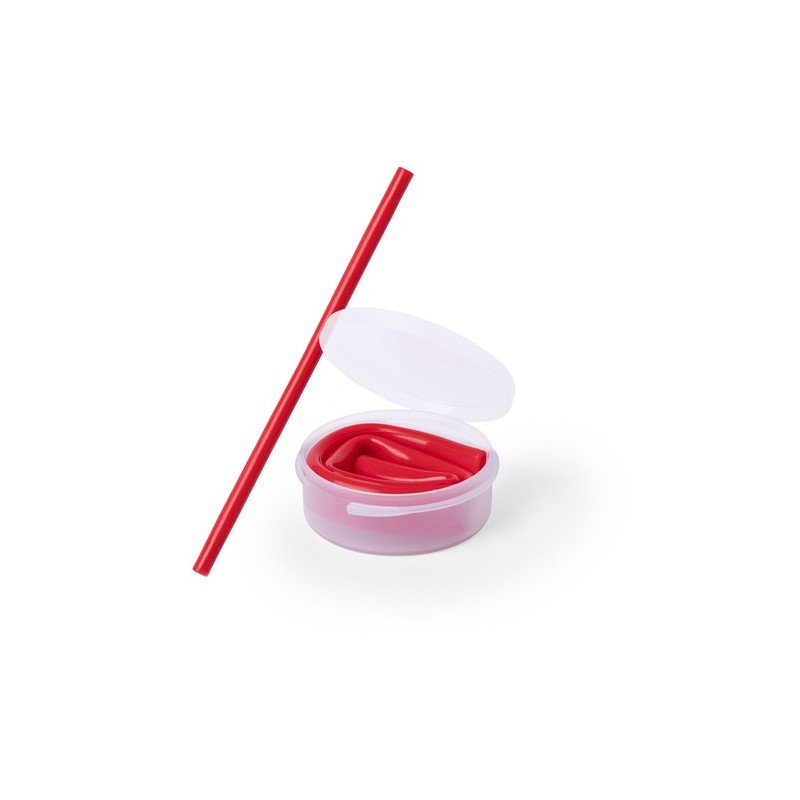 Paille réutilisable  personnalisable - Parix Matières : silicone Couleurs : blanc livraison express 24h 48h