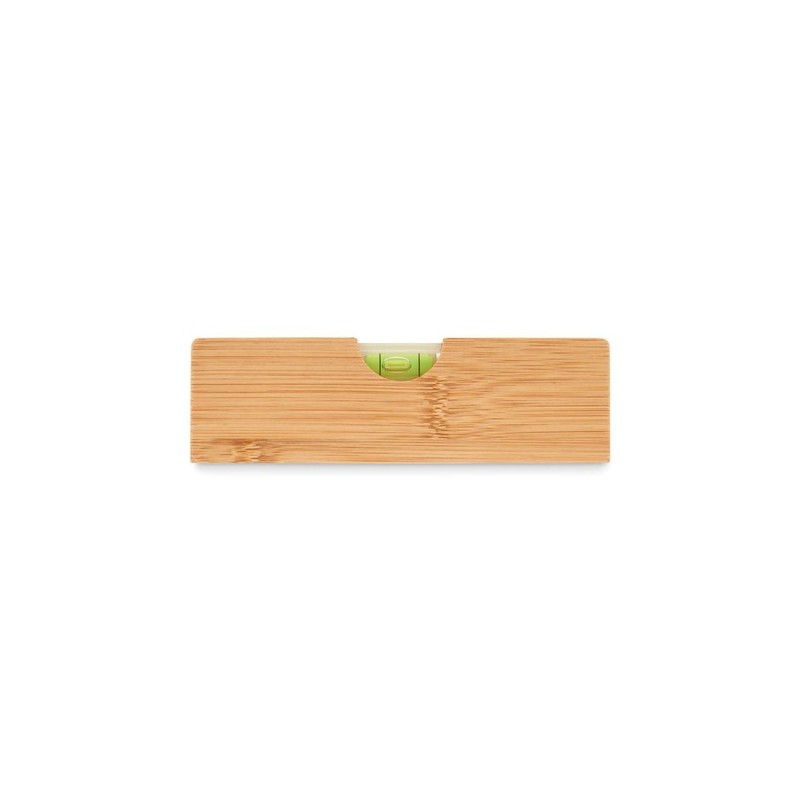 Niveau à bulle et décapsuleur personnalisé pratique SPIREN Matières : bambou Couleurs : bois goodies publicitaire événementiel