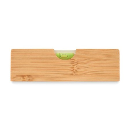 Niveau à bulle et décapsuleur personnalisé pratique SPIREN Matières : bambou Couleurs : bois goodies publicitaire événementiel