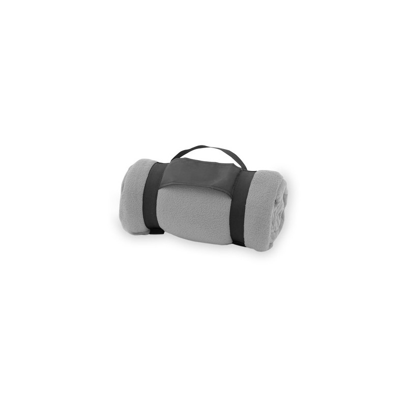 Couverture Personnalisée Éco-responsable Élégante - Mountain Matières : polaire Couleurs : bleu goodies personnalisé en stock