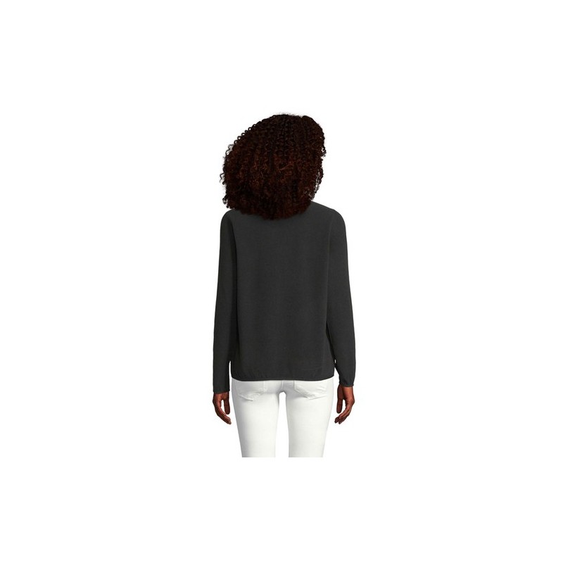 Veste Éco-responsable Personnalisée Femme 280g - Sol's Factor Taille textile : XL Couleurs : noir marquage couleur éclatante