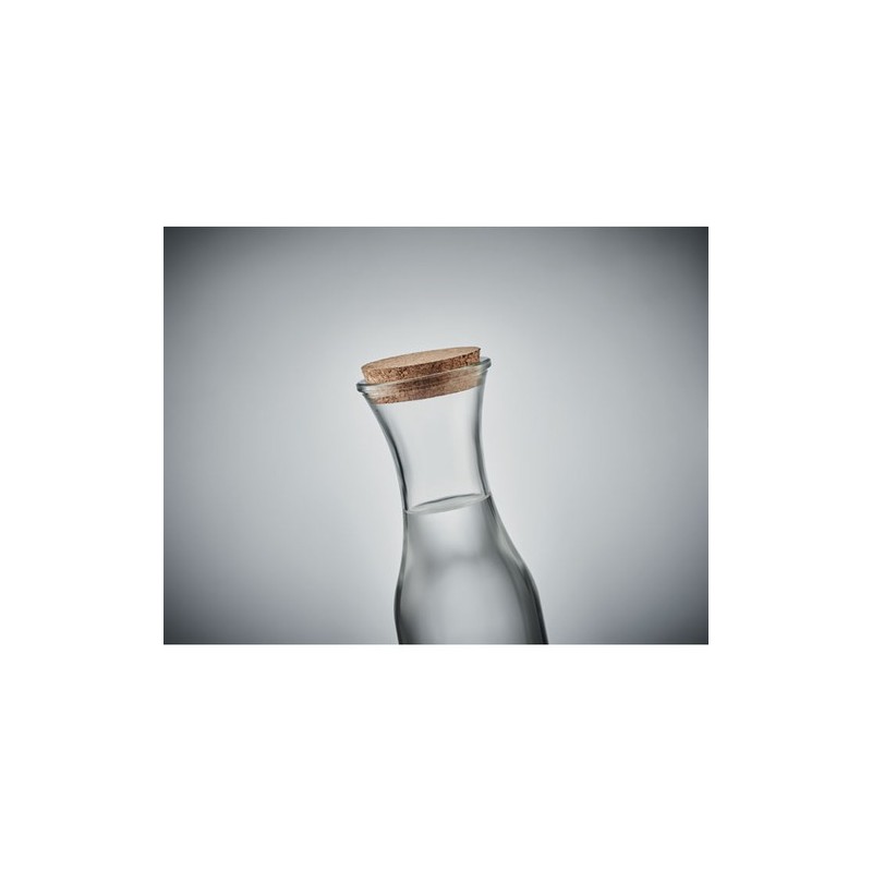 Carafe  en verre recyclé de 1L avec couvercle en liège - PICCA Matières : verre recyclé Couleurs : transparent livraison express
