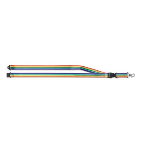 Lanyard Éco-responsable Arc-en-Ciel Personnalisé en RPET - BOWYARD Matières : PET recyclé Couleurs : multicolore personnalisable