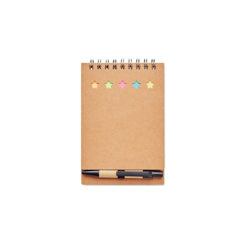 Carnet pratique  avec stylo et feuillets MULTIBOOK Matières : papier Couleurs : beige