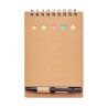 Carnet pratique  avec stylo et feuillets MULTIBOOK Matières : papier Couleurs : beige