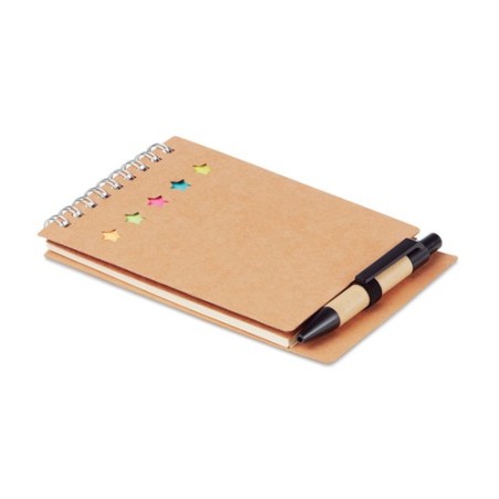 Carnet pratique  avec stylo et feuillets MULTIBOOK Matières : papier Couleurs : beige personnalisable avec votre logo