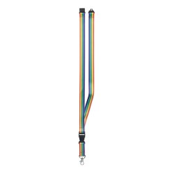 Lanyard Éco-responsable Arc-en-Ciel Personnalisé en RPET - BOWYARD Matières : PET recyclé Couleurs : multicolore cadeau entrepri