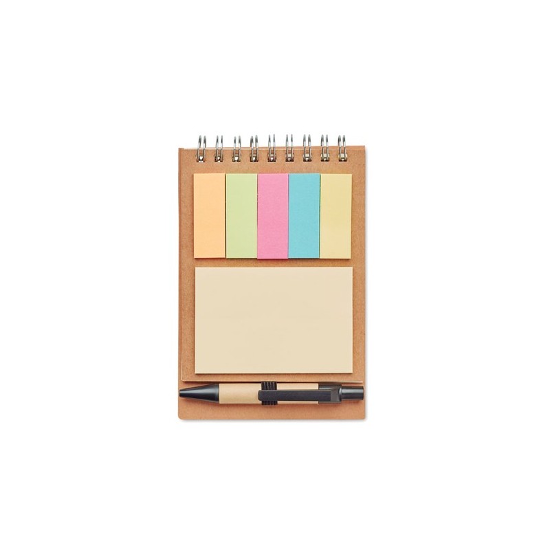 Carnet pratique  avec stylo et feuillets MULTIBOOK Matières : papier Couleurs : beige goodies publicitaire événementiel