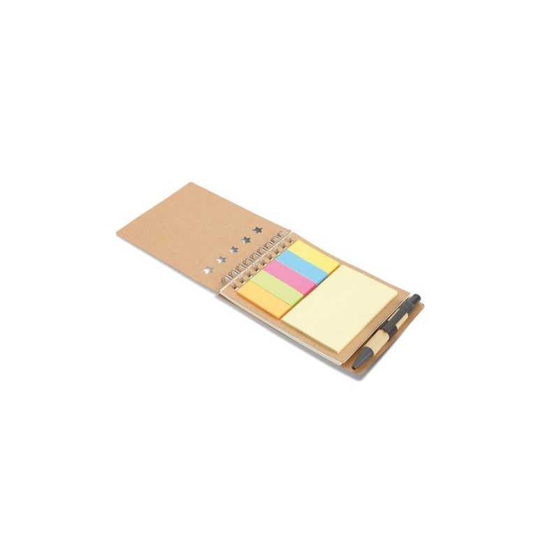 Carnet pratique  avec stylo et feuillets MULTIBOOK Matières : papier Couleurs : beige impression haute définition