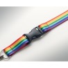 Lanyard Éco-responsable Arc-en-Ciel Personnalisé en RPET - BOWYARD Matières : PET recyclé Couleurs : multicolore impression haut