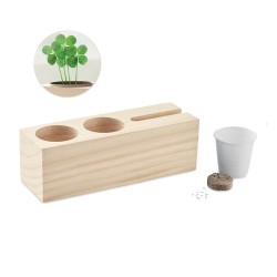 Station de bureau  avec graines THILA Matières : bois Couleurs : bois