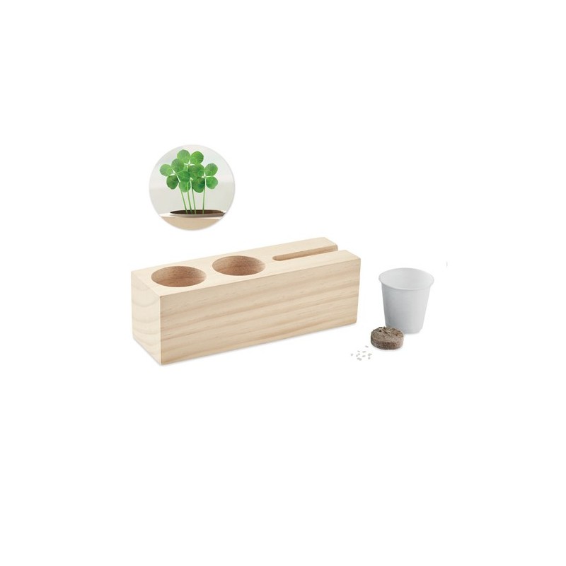 Station de bureau  avec graines THILA Matières : bois Couleurs : bois
