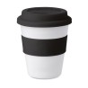 Gobelet  et pratique en PP avec couvercle en silicone - ASTORIA Matières : polypropylène (PP) Couleurs : noir