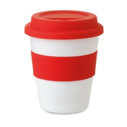 Gobelet  et pratique en PP avec couvercle en silicone - ASTORIA Matières : polypropylène (PP) Couleurs : rouge livraison express