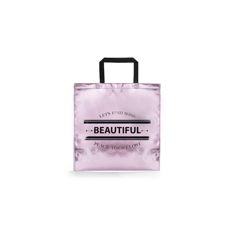 Sac Personnalisé de Shopping Éco-responsable Poznan Matières : polypropylène (PP) Couleurs : doré impression logo haute qualité