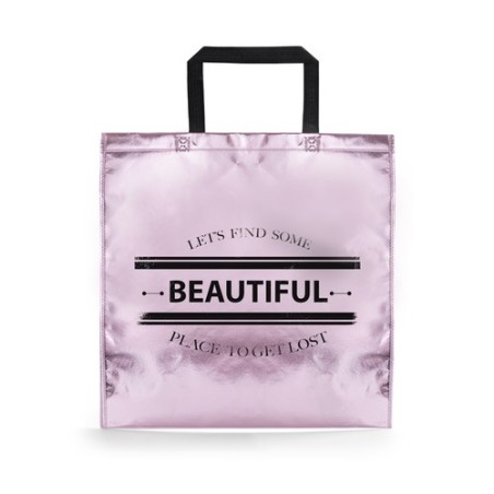 Sac Personnalisé de Shopping Éco-responsable Poznan Matières : polypropylène (PP) Couleurs : doré impression logo haute qualité