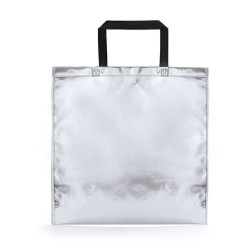 Sac Personnalisé de Shopping Éco-responsable Poznan Matières : polypropylène (PP) Couleurs : argenté cadeau entreprise pas cher