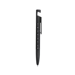 Stylo Multifonction Personnalisé 7 en 1 Éco-responsable Payro Couleurs : noir impression haute définition