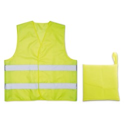 Gilet de sécurité réfléchissant haute visibilité personnalisé pas cher VISIBLE Matières : PET Couleurs : jaune